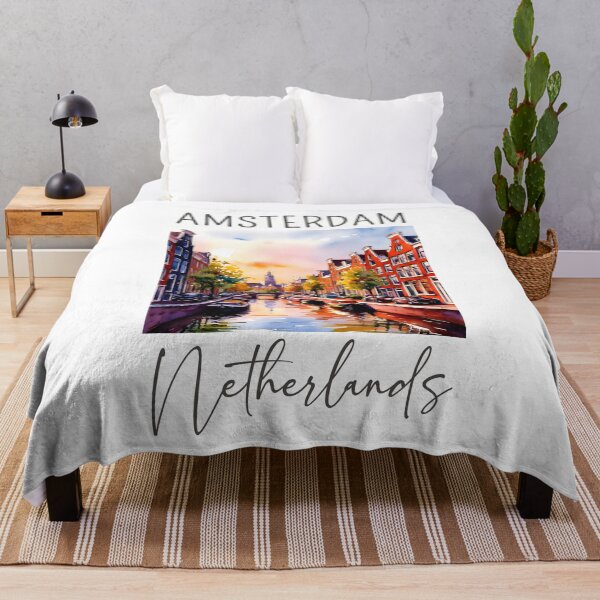 Item preview, A Watercolor Design of Amsterdam - Netherlands designed and sold by Sketch-Shack.