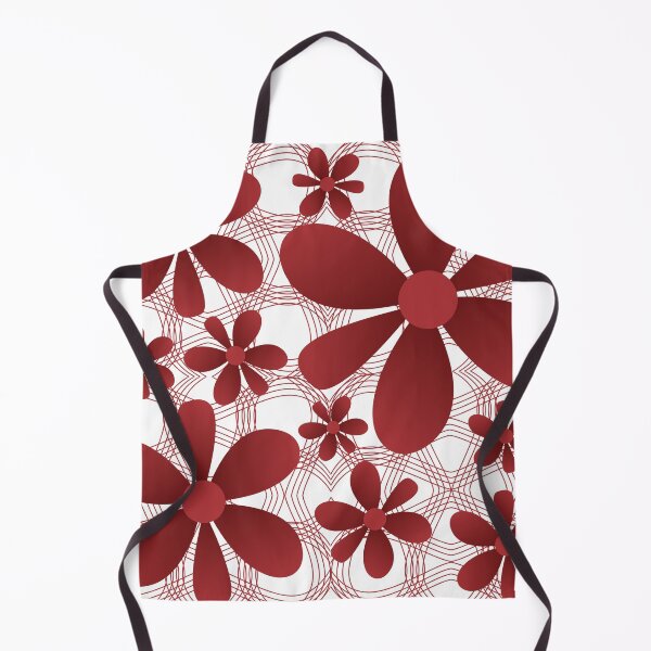 Item preview, burgundy red flower patterns designed and sold by Wolagno.