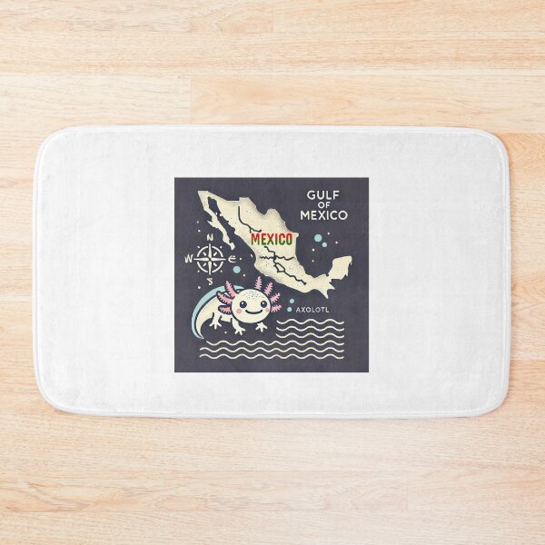 Item preview, Axolotl and Mexico Map Vintage Gulf of Mexico designed and sold by RetroPop23.
