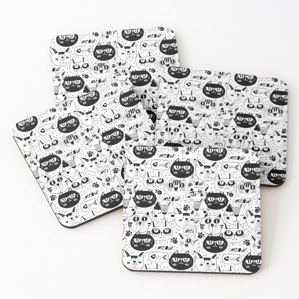 Item preview, Cat Faces designed and sold by vintageretrostyleshop.