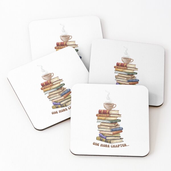 Item preview, Steaming cup & stack of books designed and sold by alittlelibrary.