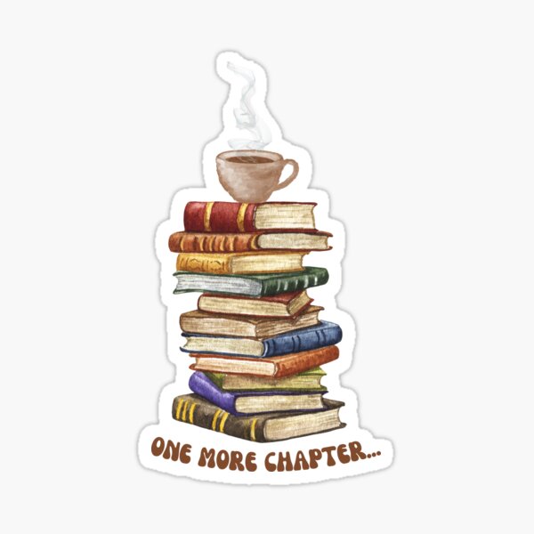 Aperçu de l'œuvre Tasse fumante & pile de livres créée et vendue par alittlelibrary.