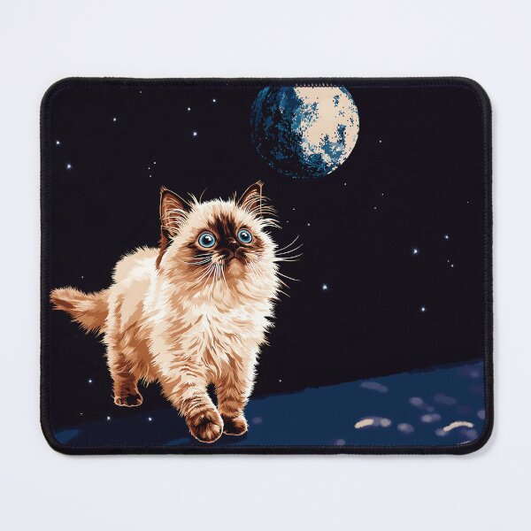 Item preview, Space Catwalk – Adorable Cosmic Cat Under the Stars designed and sold by mrddst.