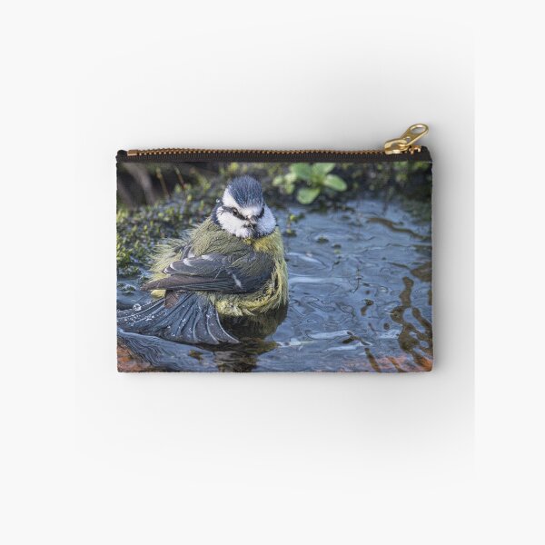 Item preview, blue tit, having a bath designed and sold by kathleenjean.