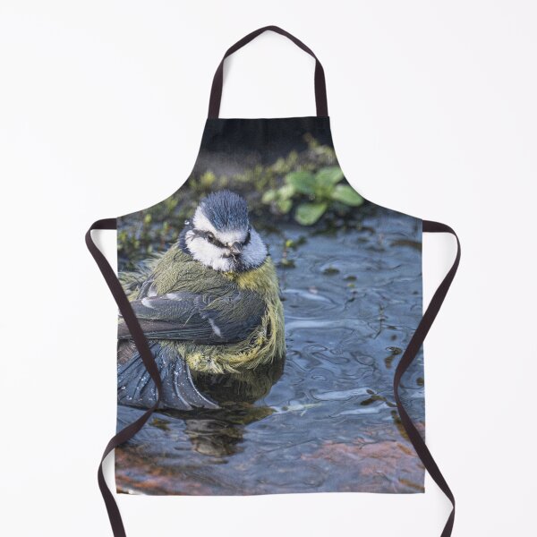 Item preview, blue tit, having a bath designed and sold by kathleenjean.