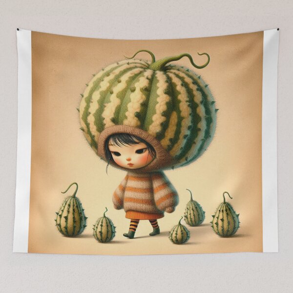 Item preview, Horned Melon Girl designed and sold by Beyondnote-Art.