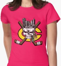 Go Chicago Skyline Tailliertes T-Shirt für Frauen