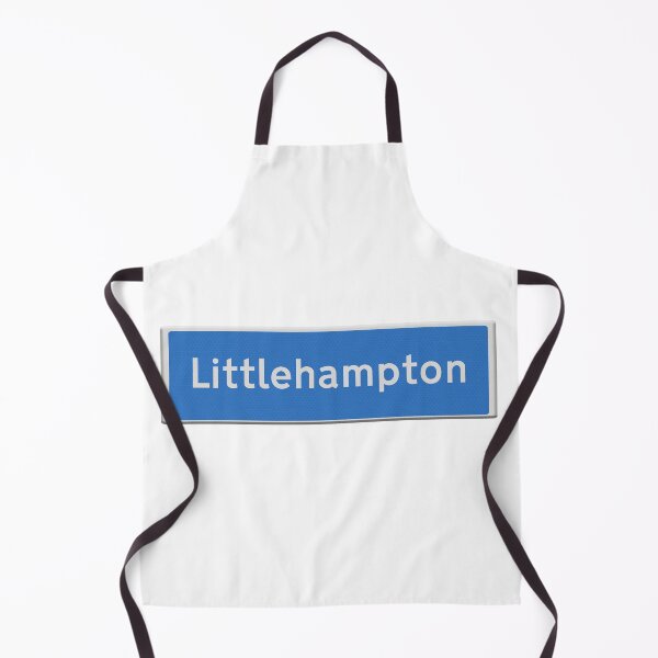 Item preview, Blue city road sign town of Littlehampton designed and sold by funkyworm.