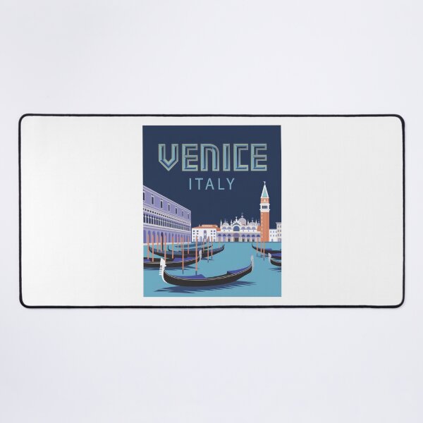 Item preview, Travel Poster Venice Italy – Retro VintageVenice Italy – Retro Vintage Travel Illustration with Gondolas and St. Mark’s Square designed and sold by pod24.