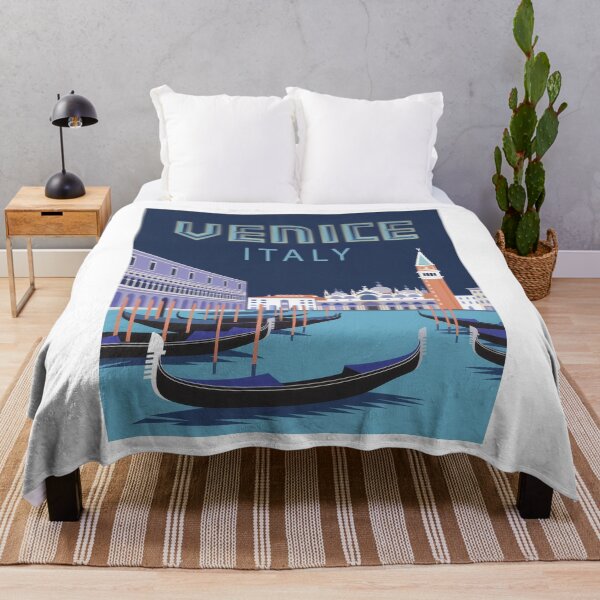 Item preview, Travel Poster Venice Italy – Retro VintageVenice Italy – Retro Vintage Travel Illustration with Gondolas and St. Mark’s Square designed and sold by pod24.