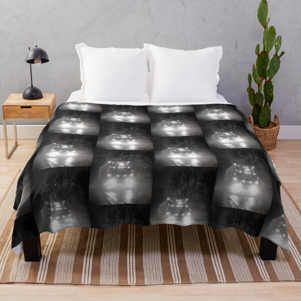 Item preview, Beautiful Truck Lights Through The Fog Monochrome designed and sold by Taina Sohlman.