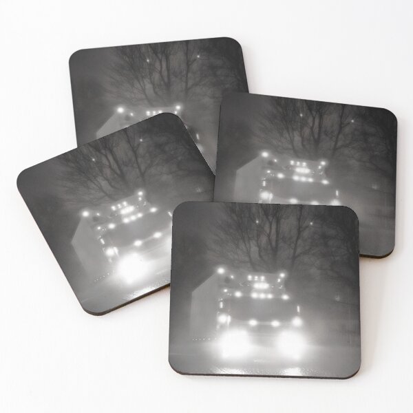 Item preview, Beautiful Truck Lights Through The Fog Monochrome designed and sold by Taina Sohlman.