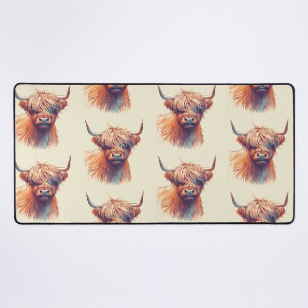 Item preview, Scottish Highland Cow Abstract Retro Sketch designed and sold by MaedK.