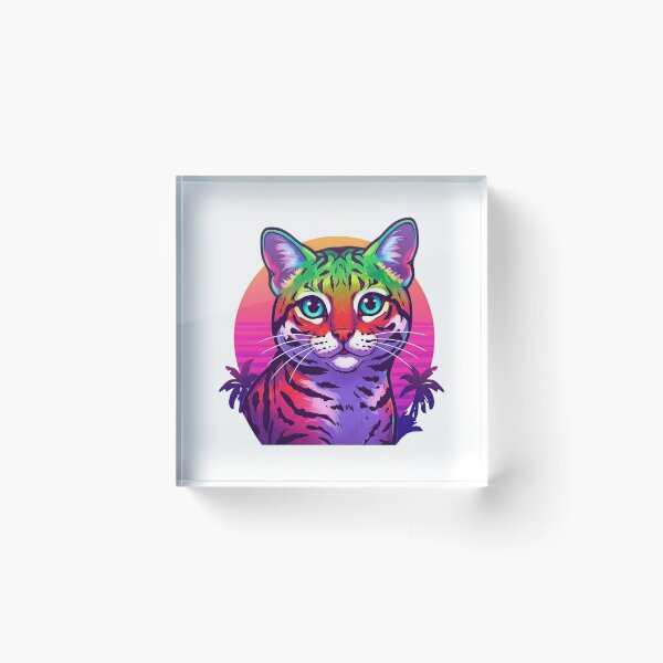 Item preview, Synthwave Cat designed and sold by Tw1nsAIArt.