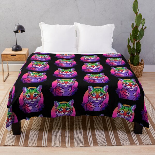Item preview, Synthwave Cat designed and sold by Tw1nsAIArt.
