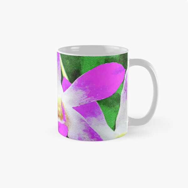 Item preview, Vibrant purple orchid flowers in a watercolor painting style designed and sold by GestaltImagery.