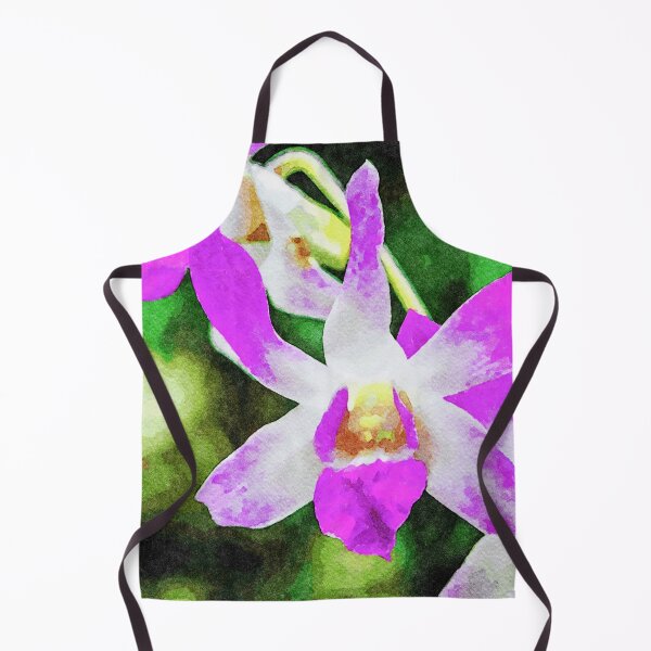 Item preview, Vibrant purple orchid flowers in a watercolor painting style designed and sold by GestaltImagery.
