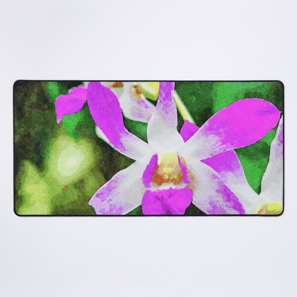 Item preview, Vibrant purple orchid flowers in a watercolor painting style designed and sold by GestaltImagery.