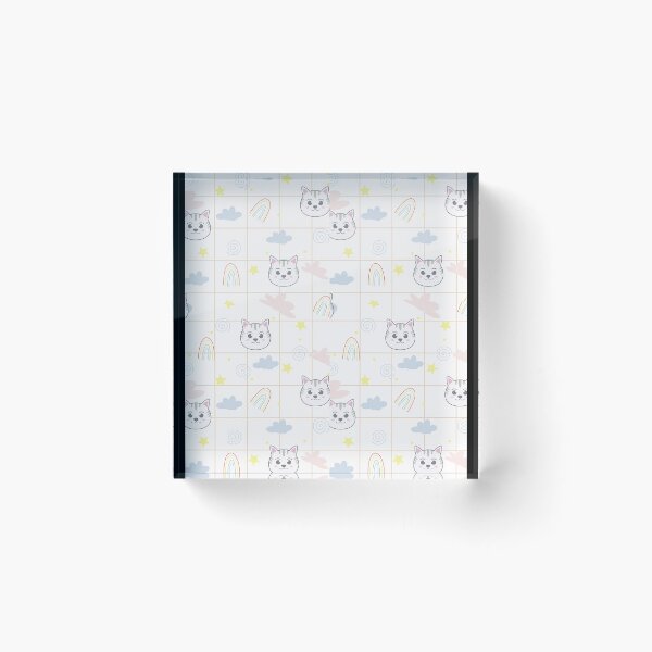 Item preview, Cat Head Seamless Cute Vector Cloud Vector designed and sold by vintageretrostyleshop.
