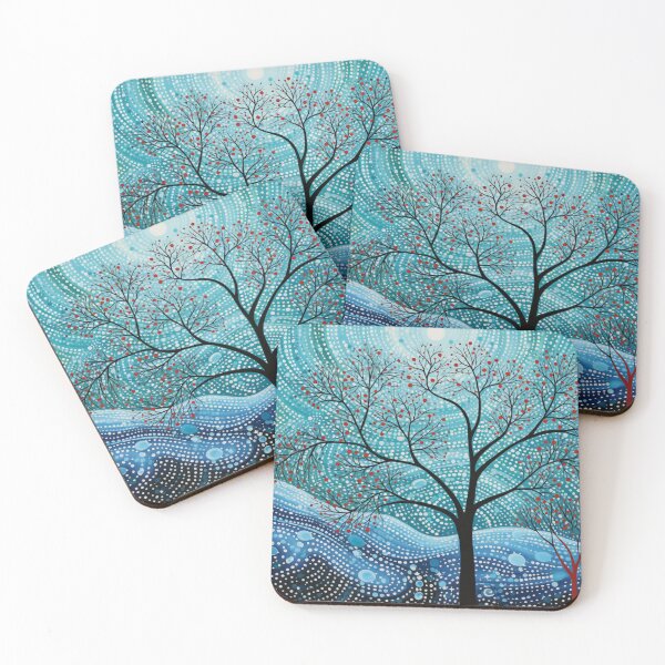 Item preview, Aboriginal Inspired Dot Art - Winter Bloom designed and sold by GrinGalore.