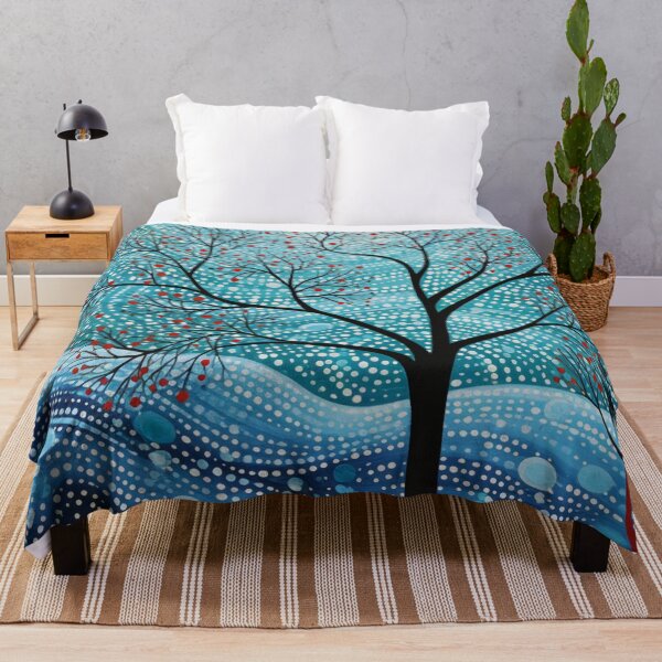 Item preview, Aboriginal Inspired Dot Art - Winter Bloom designed and sold by GrinGalore.