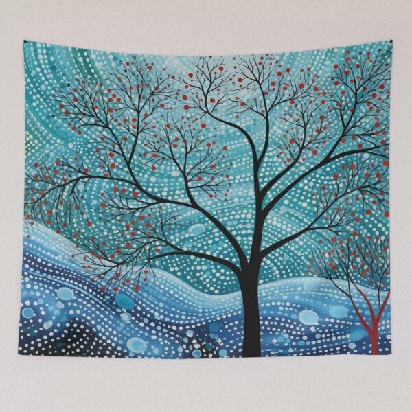 Item preview, Aboriginal Inspired Dot Art - Winter Bloom designed and sold by GrinGalore.