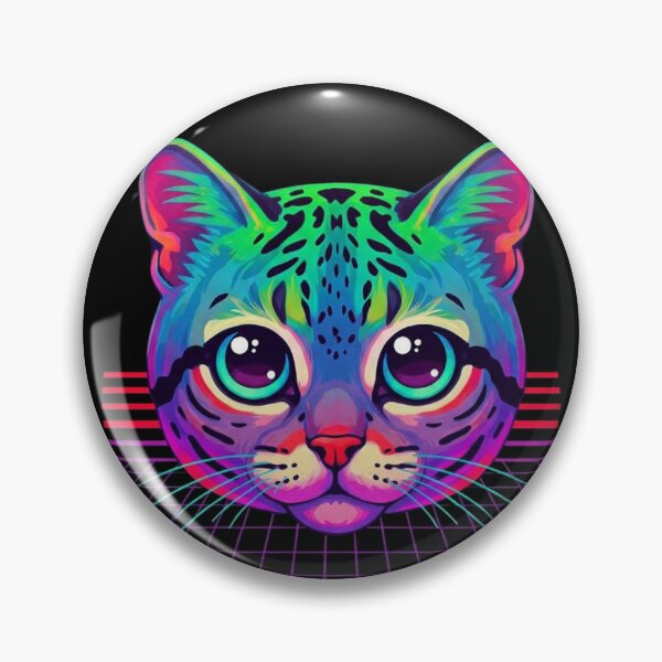 Item preview, Synthwave Cat designed and sold by Tw1nsAIArt.
