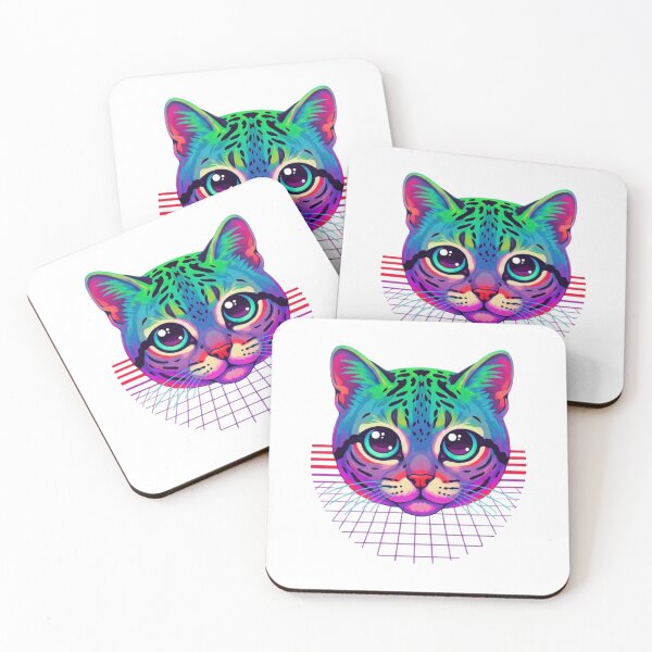 Item preview, Synthwave Cat designed and sold by Tw1nsAIArt.