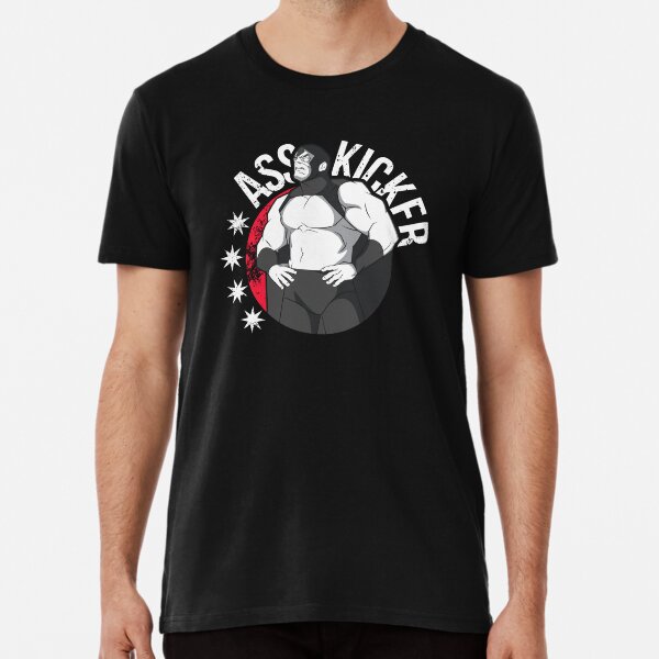 Aperçu de l'œuvre Lucha Libre - Le coup de pied au cul créée et vendue par lowbroshirts.