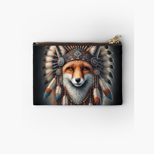 Item preview, Spirit of the Wild: Native American fox Art Print - Indigenous Wildlife Decor designed and sold by Hakubiya.