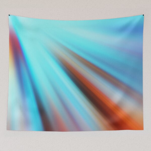 Item preview, Cool Blue and Orange Light Rays - Abstract Energy Art designed and sold by Patternair.