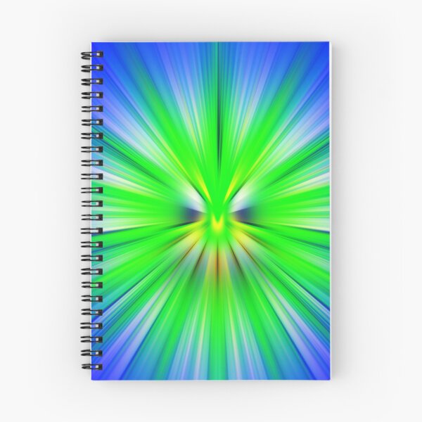 Item preview, Green and Blue Radiant Starburst - Abstract Nature-Inspired Art designed and sold by Patternair.