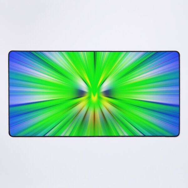 Item preview, Green and Blue Radiant Starburst - Abstract Nature-Inspired Art designed and sold by Patternair.