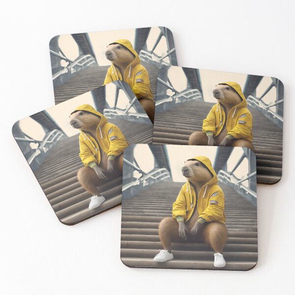 Item preview, Capybara in street style mode designed and sold by stableImaginarium.