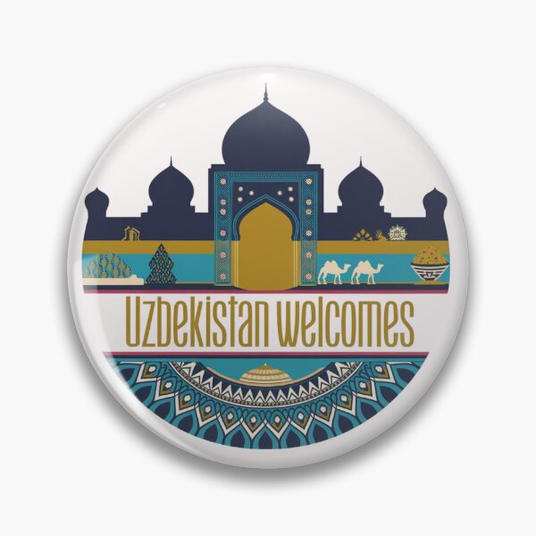 Item preview, Uzbekistan Welcomes Flag Map Samarkand, Bukhara, Tashkent designed and sold by AnimalsDH305.