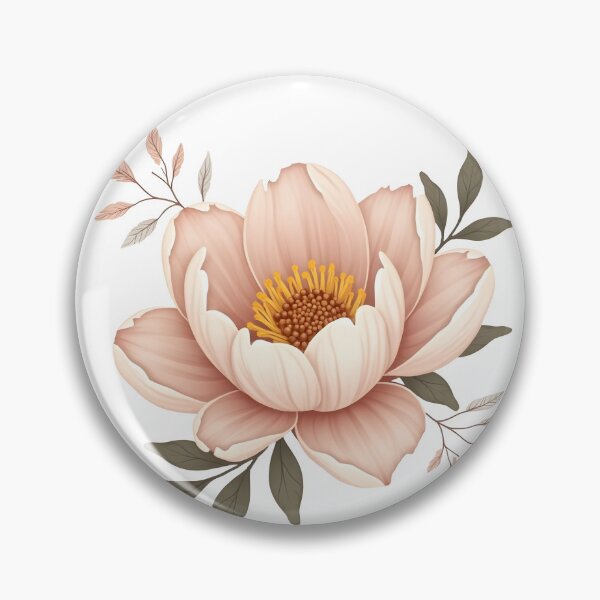Artikelvorschau, Boho Pfingstrosenblumen T-Shirt – Minimalistisches Blumendesign in Altbeige und Pink entworfen und verkauft von AdaMerch.