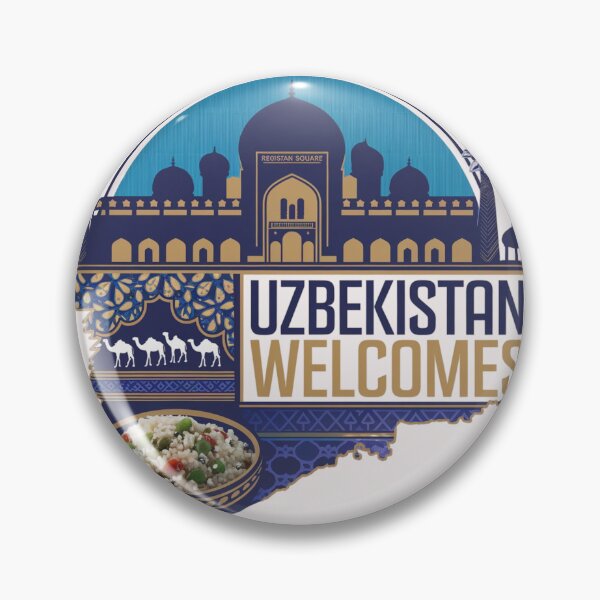 Item preview, Uzbekistan Welcomes Flag Map Samarkand, Bukhara, Tashkent designed and sold by AnimalsDH305.