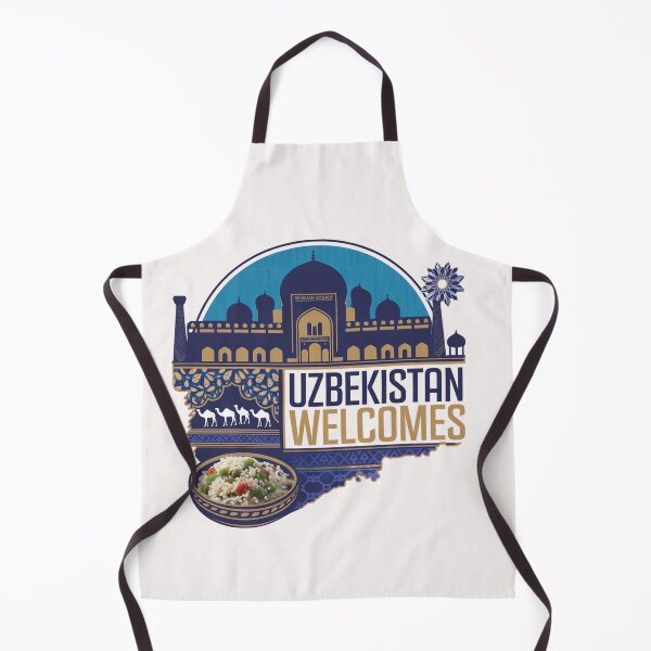 Item preview, Uzbekistan Welcomes Flag Map Samarkand, Bukhara, Tashkent designed and sold by AnimalsDH305.