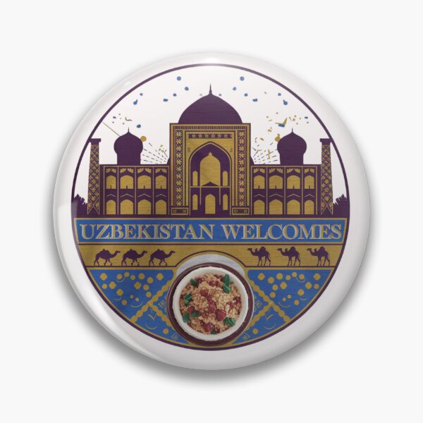 Item preview, Uzbekistan Welcomes Flag Map Samarkand, Bukhara, Tashkent designed and sold by AnimalsDH305.