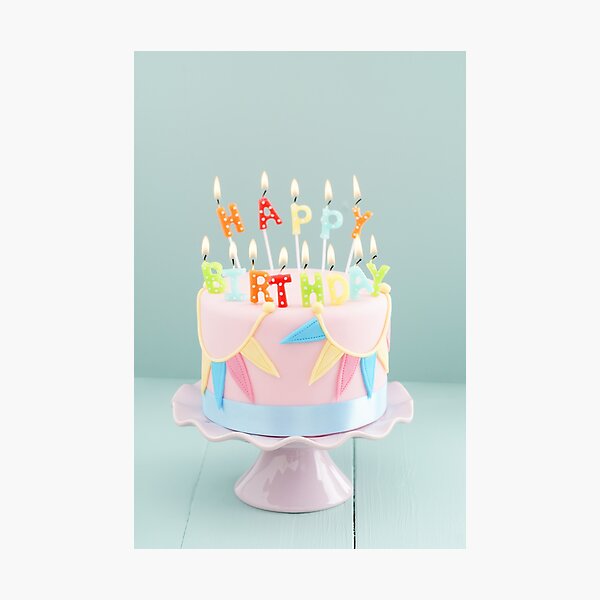 Item preview, Pastel de cumpleaños con velas con letras designed and sold by Elisabeth Coelfen.