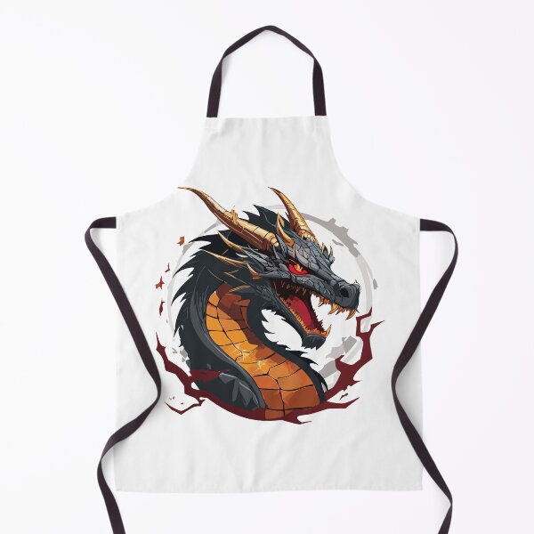Item preview, A battle-scarred dragon with massive horns, dark red scales, and molten lava cracks running through its body, roaring T-shirt, Sticker designed and sold by Little KAIJU.
