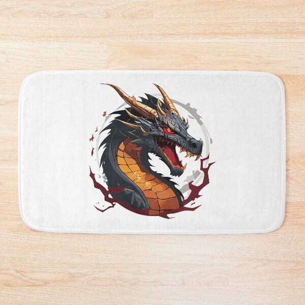 Item preview, A battle-scarred dragon with massive horns, dark red scales, and molten lava cracks running through its body, roaring T-shirt, Sticker designed and sold by Little KAIJU.