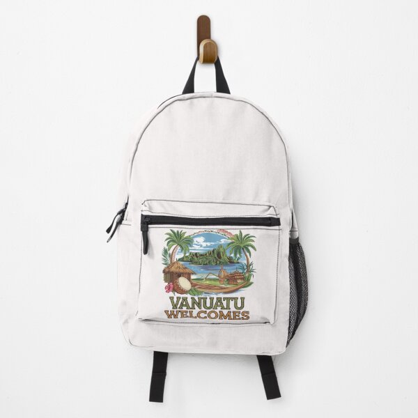 Item preview, Vanuatu Welcomes Flag Map Yasur volcano, Efate island,  designed and sold by AnimalsDH305.