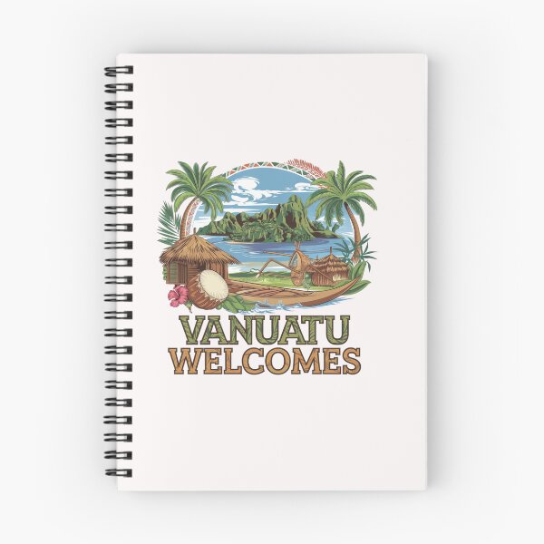 Item preview, Vanuatu Welcomes Flag Map Yasur volcano, Efate island,  designed and sold by AnimalsDH305.