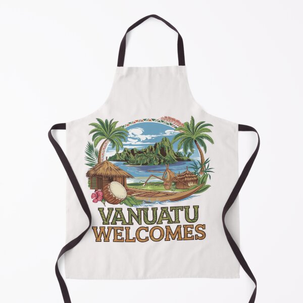 Item preview, Vanuatu Welcomes Flag Map Yasur volcano, Efate island, designed and sold by AnimalsDH305.