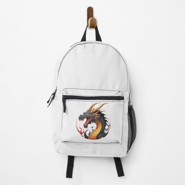 Item preview, A battle-scarred dragon with massive horns, dark red scales, and molten lava cracks running through its body, roaring T-shirt, Sticker designed and sold by Little KAIJU.