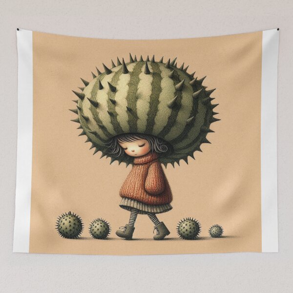 Item preview, Horned Melon Girl designed and sold by Beyondnote-Art.