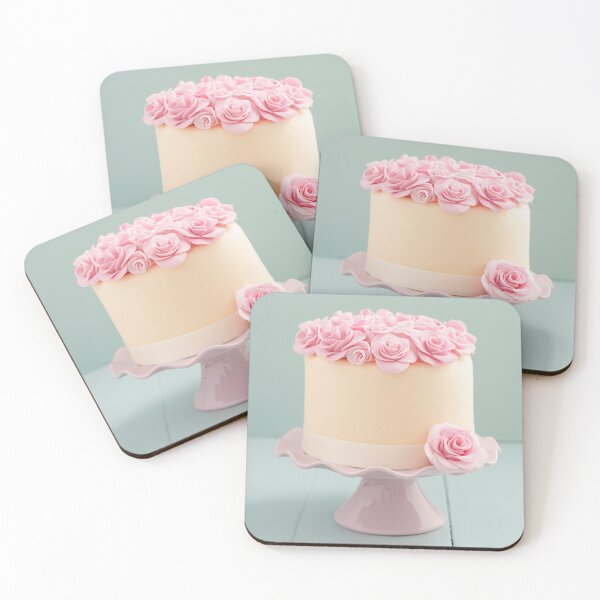 Item preview, Pink Rose Cake with Fondant Flowers designed and sold by Elisabeth Coelfen.