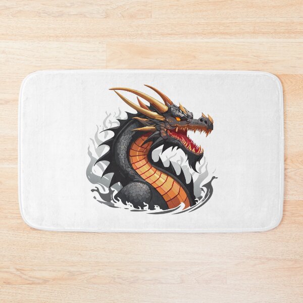 Item preview, A battle-scarred dragon with massive horns, dark red scales, and molten lava cracks running through its body, roaring T-shirt, Sticker designed and sold by Little KAIJU.