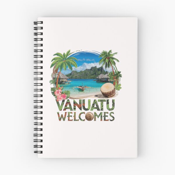 Item preview, Vanuatu Welcomes Flag Map Yasur volcano, Efate island,  designed and sold by AnimalsDH305.